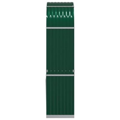 VidaXL Haardhoutopslag 80x45x190 cm gegalvaniseerd staal groen