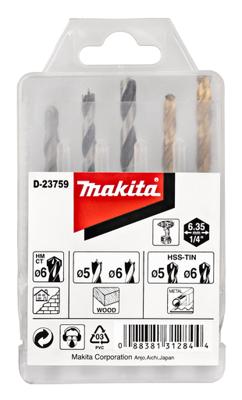 Makita Accessoires D-23759 Borenset 1/4" Vorm E - D-23759