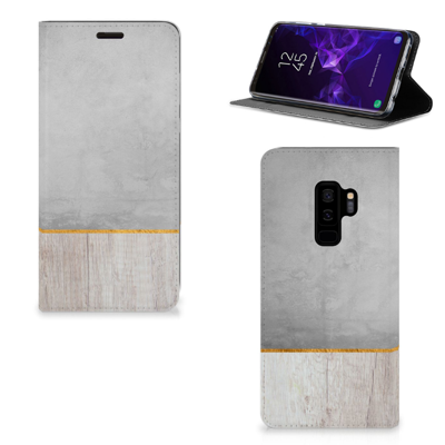 Samsung Galaxy S9 Plus Book | Wallet Case | Wood Concrete