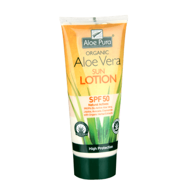 Optima Aloe pura organic aloe vera zonnelotion SPF50 200 Milliliter
