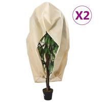 Plantenhoezen met ritssluiting 2 st 70 g/m² 2,36x2 m - thumbnail