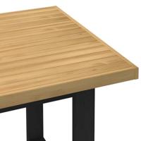 Eettafel NOAIN U-vormige poten 160x90x75 cm massief hout - thumbnail