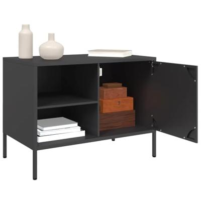 Tv-meubel 68x39x50,5 cm staal zwart