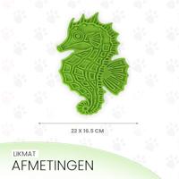 Eat Slow Live Longer Lick Mat Seahorse Groen - thumbnail