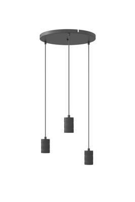 Circle TriplePendel Cord Disc 3-lichts 40cm zwart - 965248
