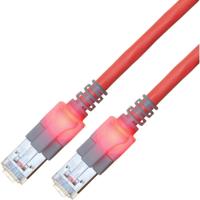 EasyLan S/FTP DualBoot LED Kabel Cat.6 (Class E), LSOH, rood, 1 m - thumbnail