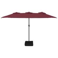 VidaXL Parasol dubbel dak 449x245 cm bordeauxrood - thumbnail