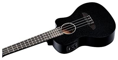 Ortega RUHZ-CE-SBK Horizon Series Concert Ukulele Black elektrisch-akoestische concert ukelele