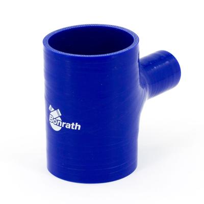 Bonrath siliconen slang Ø25/51 mm 100 mm T stuk blauw
