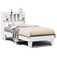 Bedframe zonder matras massief grenenhout wit 90x200 cm - thumbnail