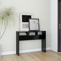 Wandtafel 105x30x80 cm spaanplaat zwart - thumbnail