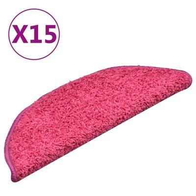 Trapmatten 15 st 56x17x3 cm Roze Halfrond