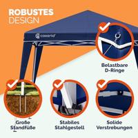 Vouwbare Partytent Capri 3x3m Donkerblauw - thumbnail