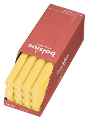 Bolsius dinerkaars rustiek shine 27cm sunny yellow