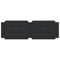 Hoofdbordkussen 160 cm kunstleer zwart - thumbnail