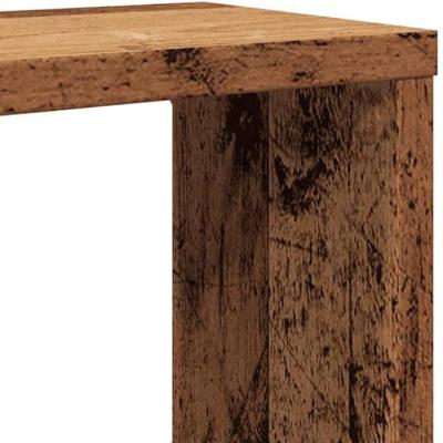Wandschappen kubus 4 st 60x15x23 cm bewerkt hout oud houtkleur