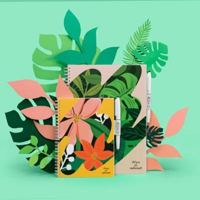 MOYU Uitwisbaar notitieboek - hardcover a5 - flower vibes