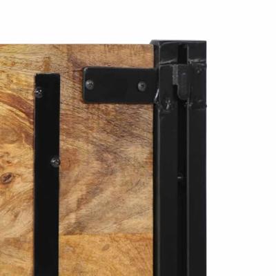 Hoofdeinde 200 cm massief hout mango en ijzer
