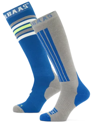 Poederbaas Striped Ski Sokken 2-pack