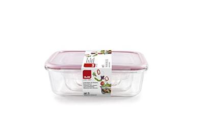 Set van stapelbare en luchtdichte voedselcontainers Ibili 754750