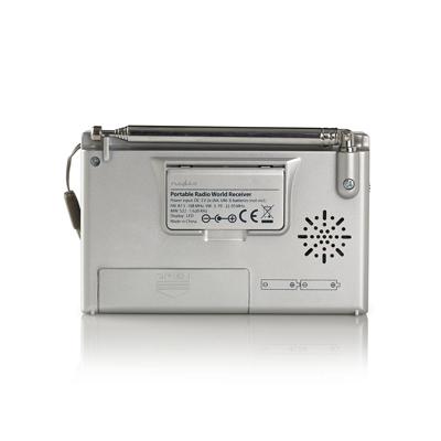 Nedis RDWR1000GY Fm-radio 1,5w Wereldontvanger Alarmfunctie Grijs