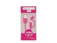 2-in-1 Data en Oplaadkabel USB A Male - Micro-B Male 1.00 m Roze