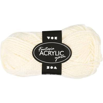 Creativ Company Acrylgaren, off-white, 50gr, 80m