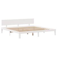 Bedframe met lades massief grenenhout wit 180x200 cm - thumbnail