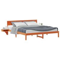 Bedframe met nachttafels met hoofdeinde Wasbruin 180 x 200 cm - thumbnail