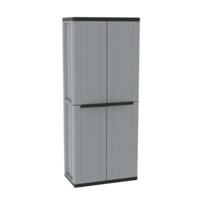 Bezemkast Terry JLine 368 Grijs Zwart/Gris Hars Plastic 68 x 37,5 x 163,5 cm - thumbnail