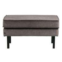 WOOOD Hocker 'Rodeo' Velvet, kleur Taupe - thumbnail