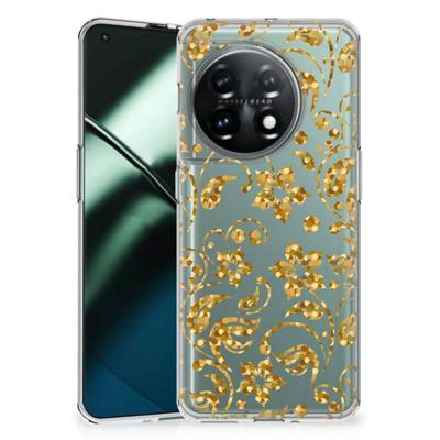 OnePlus 11 | TPU Case | Gouden Bloemen OnePlus 11 | TPU Case | Gouden Bloemen
