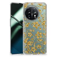 OnePlus 11 | TPU Case | Gouden Bloemen - thumbnail