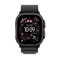 Apple Watch Ultra 3 GPS + Cellular - 49 mm - Zwarte titanium kast - Zwarte Alpine Loop-band - Medium - thumbnail
