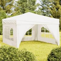 VidaXL Partytent inklapbaar met zijwanden 3x3 m crèmekleurig - thumbnail
