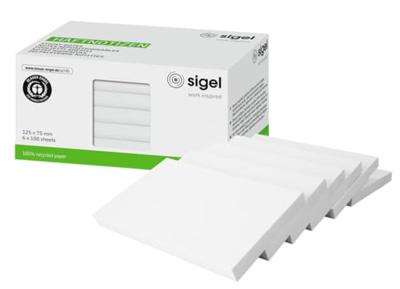 Sigel Plaknotitie HN760 125 mm x 75 mm Wit 600 vellen