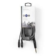 Nedis Stereo-Audiokabel | 6,35 mm Male | 2x RCA Male | 3 m | 1 stuks - COTH23300GY30 COTH23300GY30 - thumbnail