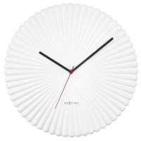 Wandklok 40 cm - Stil - Wit/Groen - Polyresin - NeXtime 'Mousse' - thumbnail