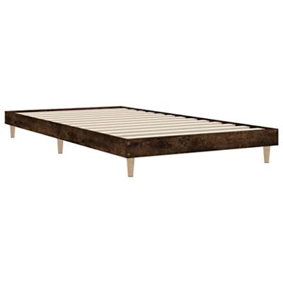 Bedframe zonder matras hout gerookt eikenkleurig 90x190 cm Bedframe zonder matras hout gerookt eikenkleurig 90x190 cm