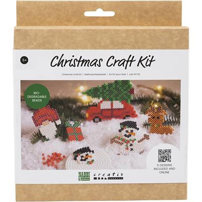 NABBI Hobbyset biobeads , kerstauto, rendier, sneeuwpop, elf en cadeau, 1 doos NABBI Hobbyset biobeads , kerstauto, rendier, sneeuwpop, elf en cadeau, 1 doos