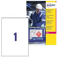 Avery ultra resistente etiketten voor buiten ft 210 x 297 mm (b x h), doos van 10 etiketten - thumbnail