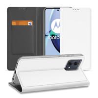 Stand Case Hoesje Motorola Moto G84 Wit met Pashouder - thumbnail