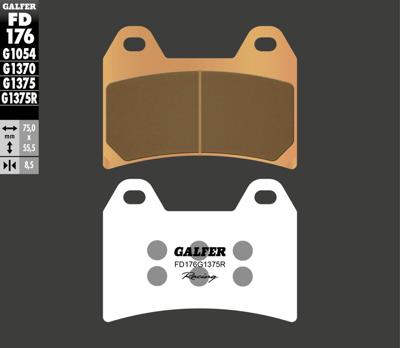 GALFER remblokken "fd176 brake pad fd176 g1375r sintered metal