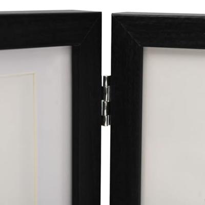 VidaXL Fotolijst drieluik 28x18 cm+2x(13x18 cm) zwart