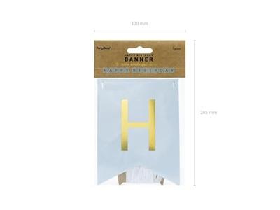 Letterslinger Happy Birthday Lichtblauw