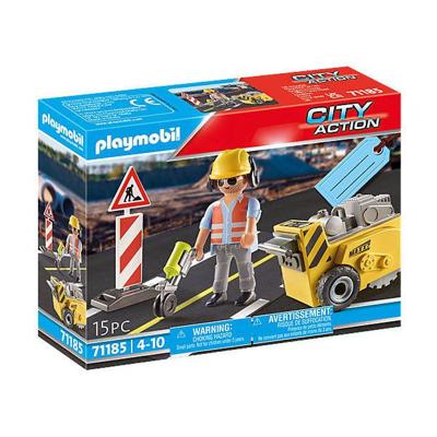 PLAYMOBIL city action bouwvakker met randensnijder - 71185