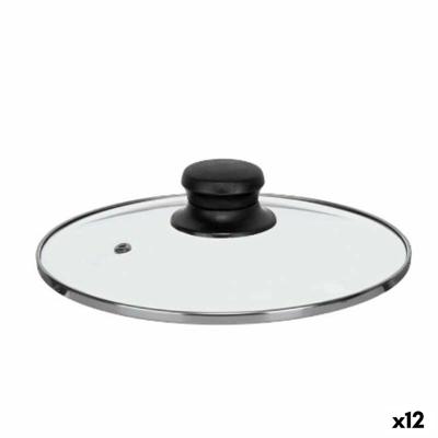 Pannedeksel Kinvara CN-SW1304-20CM CN-SW1304-20CM Transparant Zilverkleurig Zilver Metaal Glas Roestvrij staal Kristal Staal 20