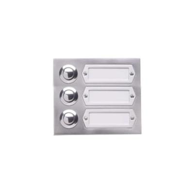 Grothe 55533 Belknop Met naambord Aluminium (geëloxeerd)