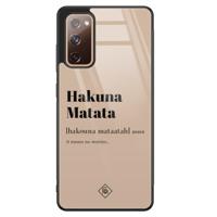 Samsung Galaxy S20 FE glazen hardcase - Hakuna Matata - thumbnail