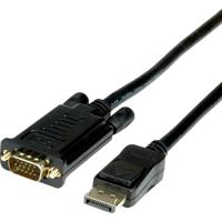 ROLINE DisplayPort VGA kabel, DP M - VGA M, zwart, 5 m - thumbnail